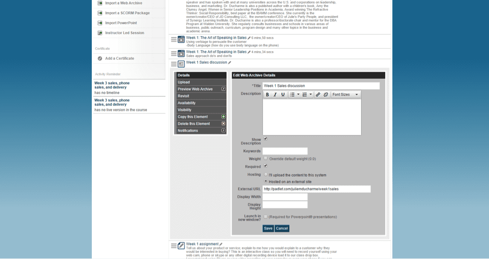 DigitalChalk: Creating Interactive Discussion in DigitalChalk or Any Online Platform