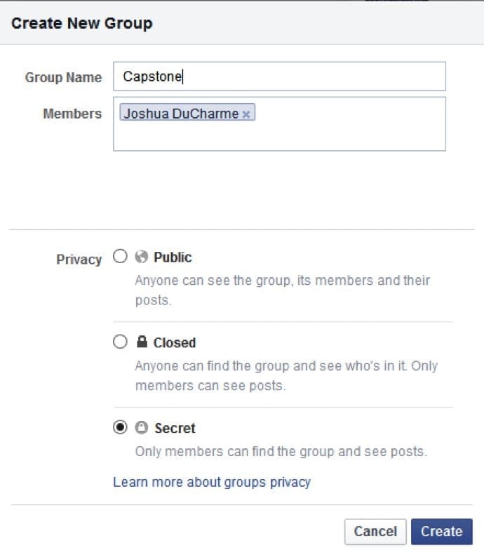DigitalChalk: Creating Secret Facebook Groups to Create Class Discussion