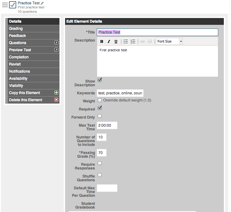 DigitalChalk: Let's Create a Test Element: Part 2